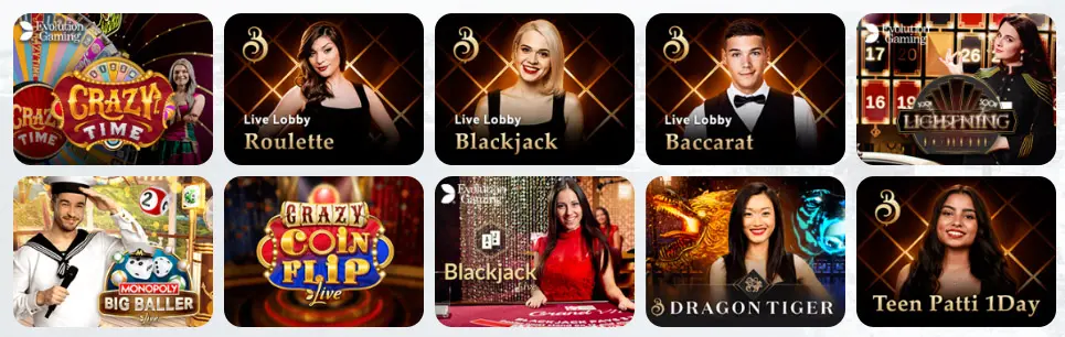 Juegos de casino en vivo BLAZE CASINO