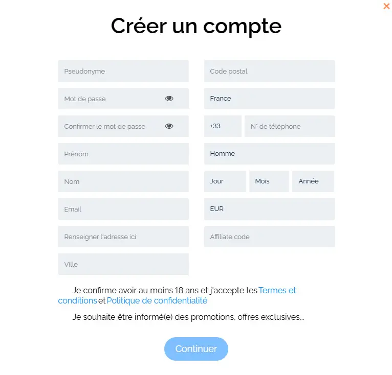 Proceso de registro BLAZE CASINO