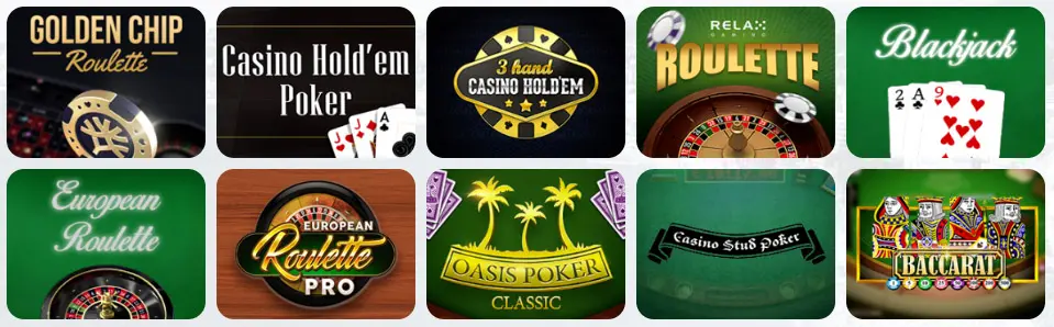 Juegos de mesa en BLAZE CASINO