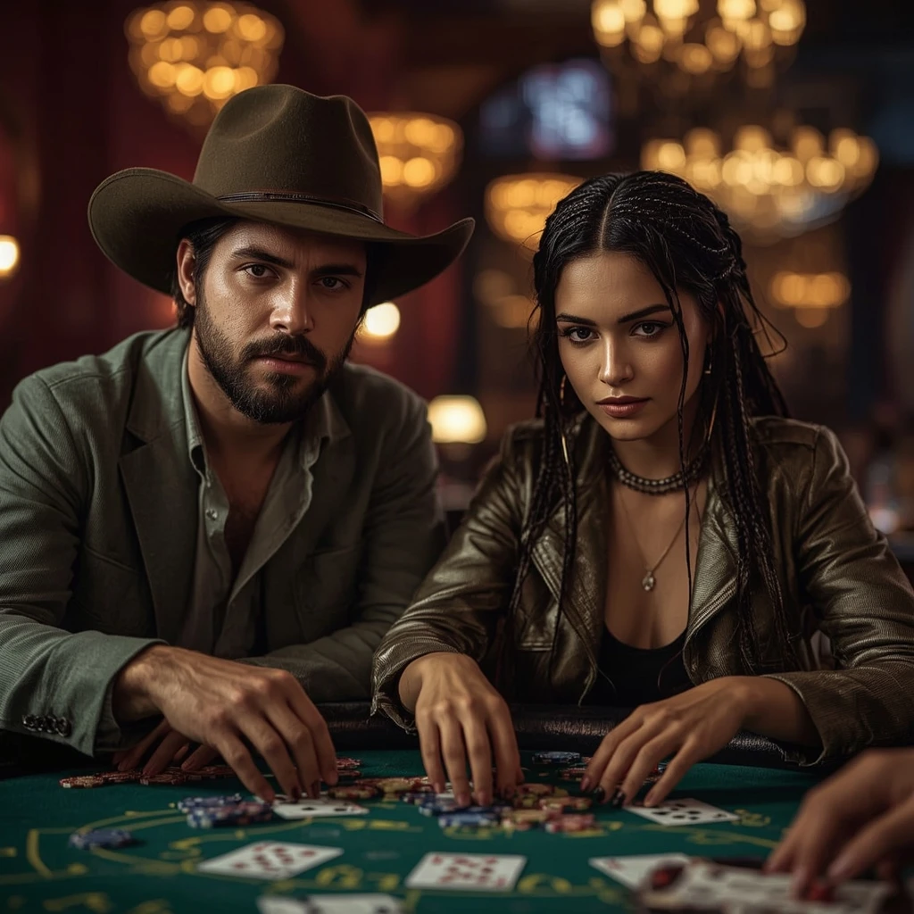 Foto de dos jugadores de póker BLAZE CASINO
