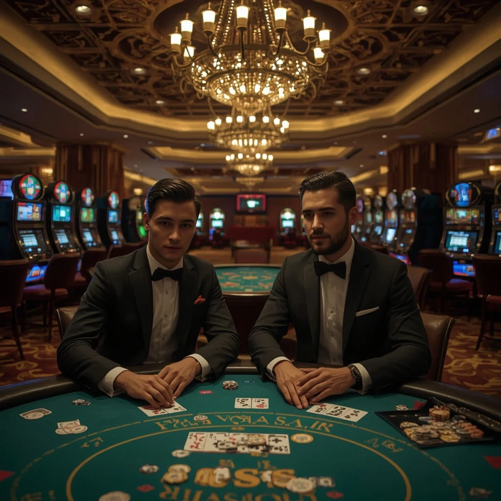 Dos jugadores de póker en BLAZE CASINO